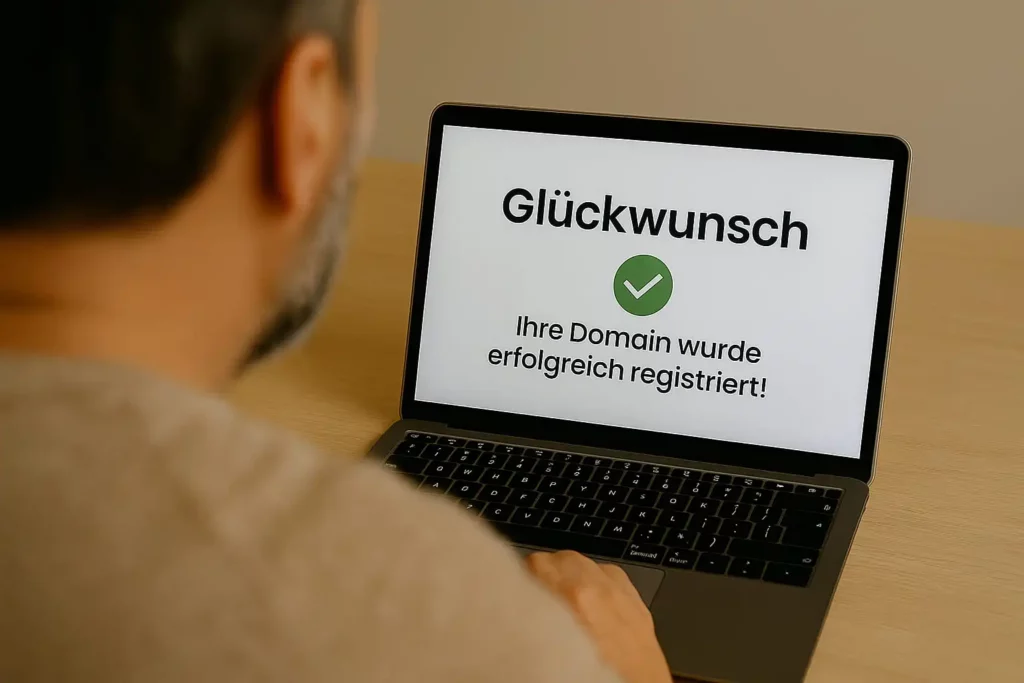 Erfolgreiche Registrierung einer neuen Domain