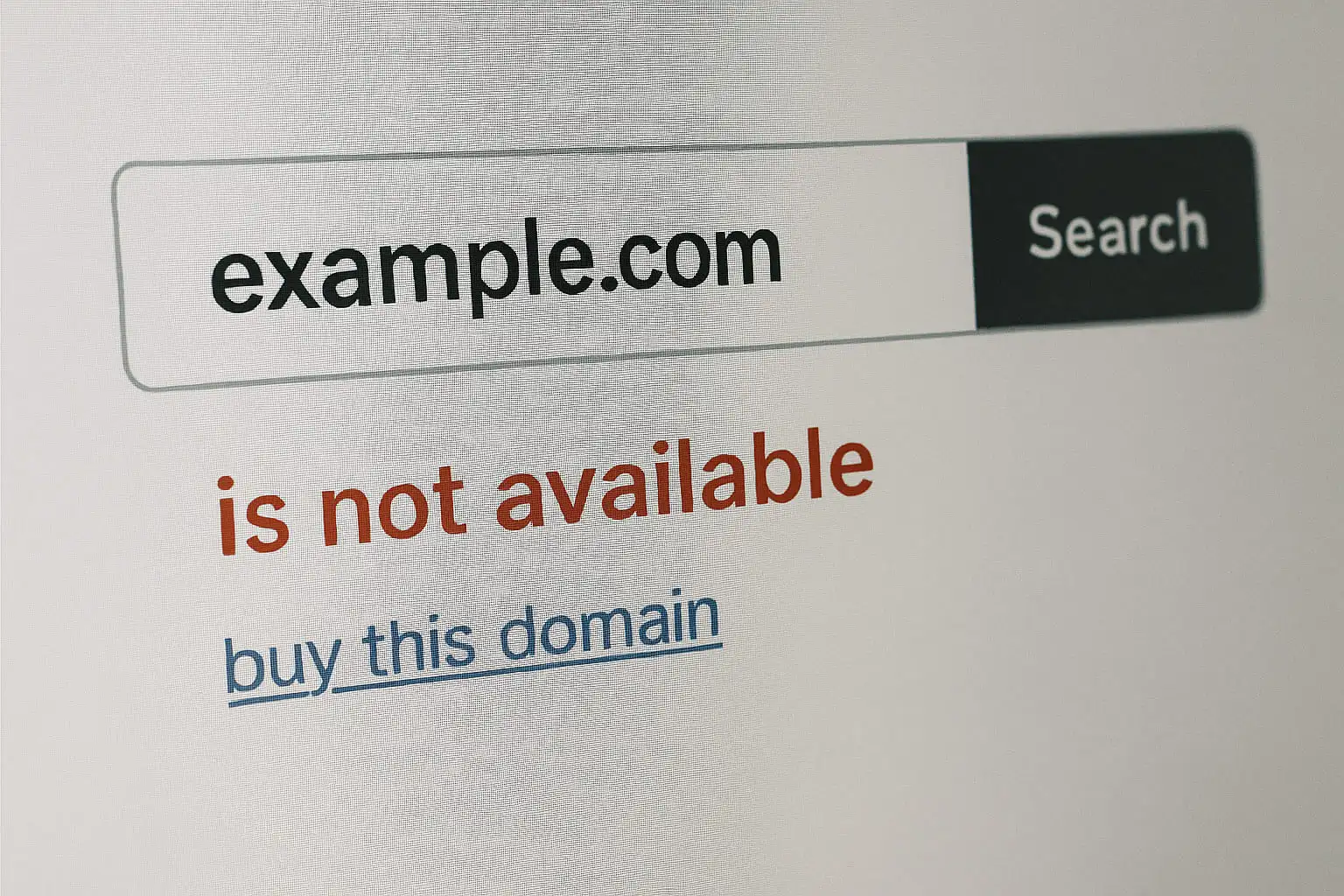 Die Domain ist bereits vergeben
